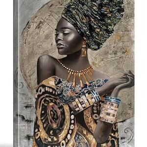 African American Wall Art- Elegant Black Woman-16x24